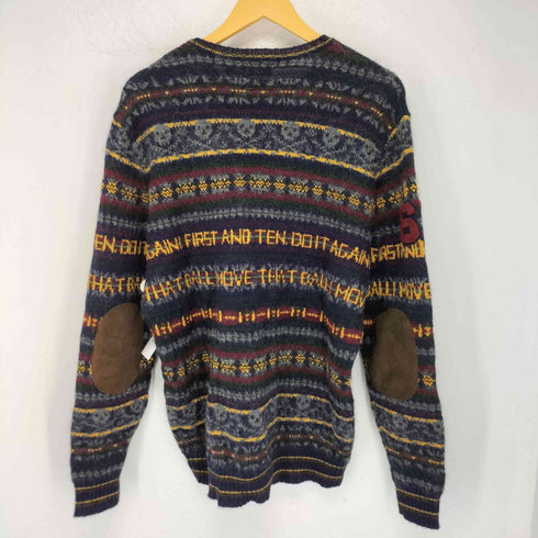 ポロラルフローレン POLO RALPH LAUREN アルパカモヘア エルボーパッチ付きワッペンニット メンズ import:M